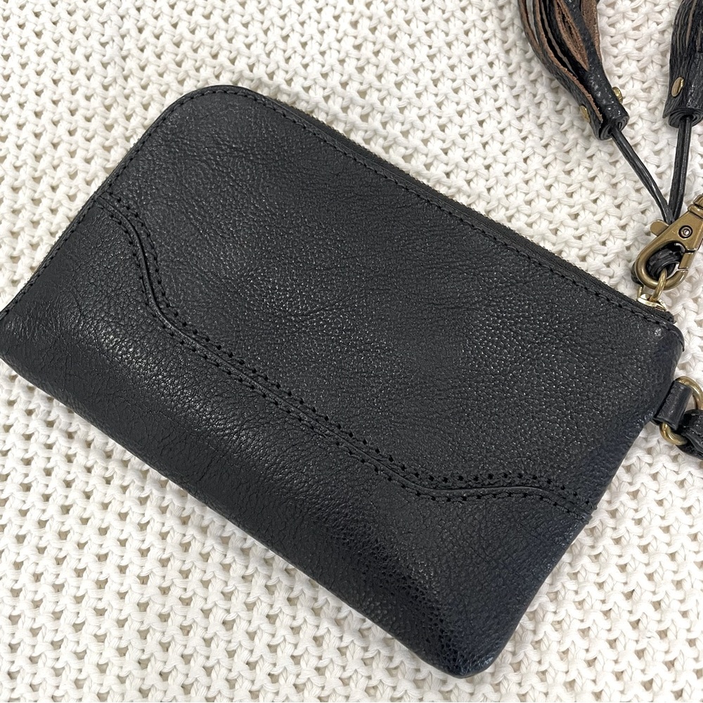 FRYE Black Leather Wristlet